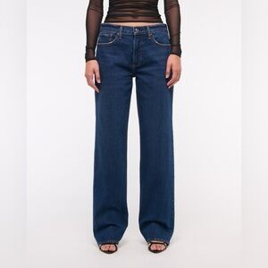 Abercrombie and Fitch Low Rise Baggy Jeans Dark Wash Size 25